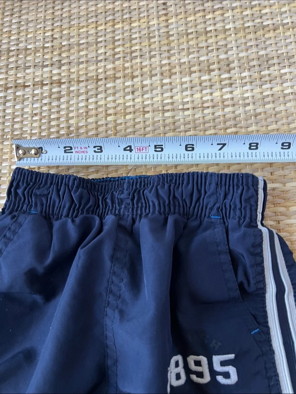 Oshkosh B’Gosh 1895 TrackPants Navy white side Stripe cotton bl lined Boys 3T